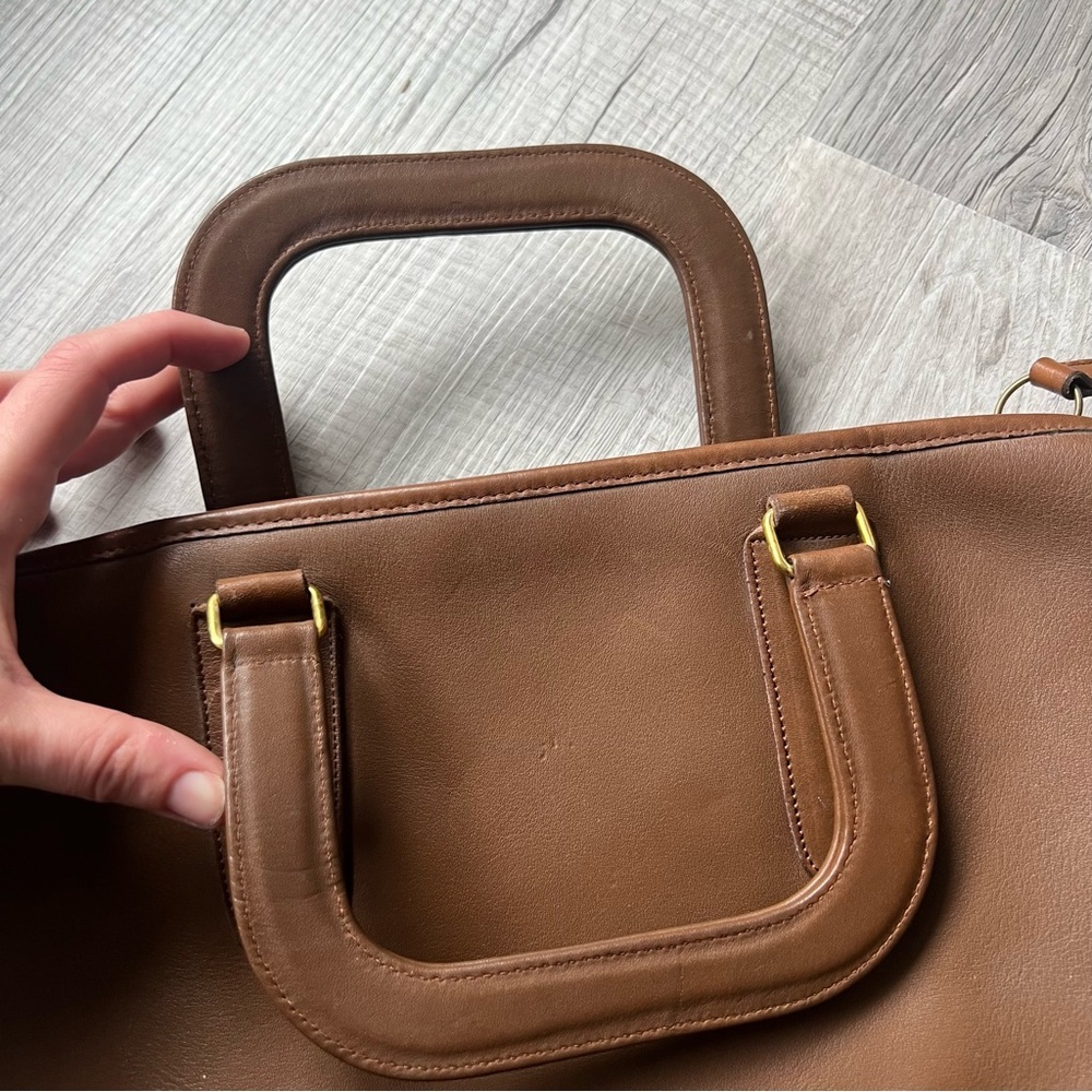 Coach Vintage Slim Satchel Leather Handbag Bonnie Cashin 1970s 1980s Made in NYC - Picture 14 of 16